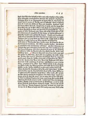 Caxton, William (1422-1491) An Original Leaf from the Polycronicon, 1482. The Life and Works of William Caxton, with a Note on the Poly